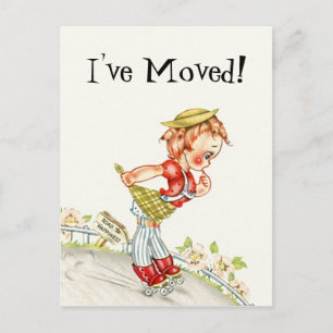 Niedliche Postkarte Vintager Weg zum Glück, den ic