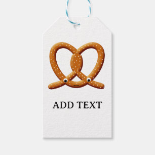 Niedliche Prätzel Zeichnend Drucke Geschenkanhänger