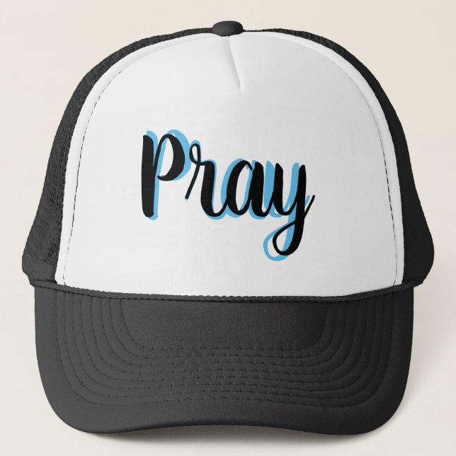 niedliche PRAY-Schrift | Trucker Hat Truckerkappe (Vorderseite)