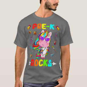 Niedliche Pre-K Rocks Unicorn Willkommen zurück zu T-Shirt