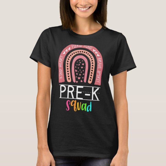 Niedliche Pre K Squad School Admin Bewertung Front T-Shirt (Vorderseite)