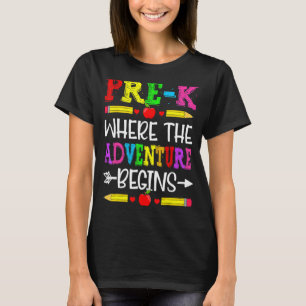 Niedliche Pre-K, wo das Abenteuer wieder in Scho b T-Shirt