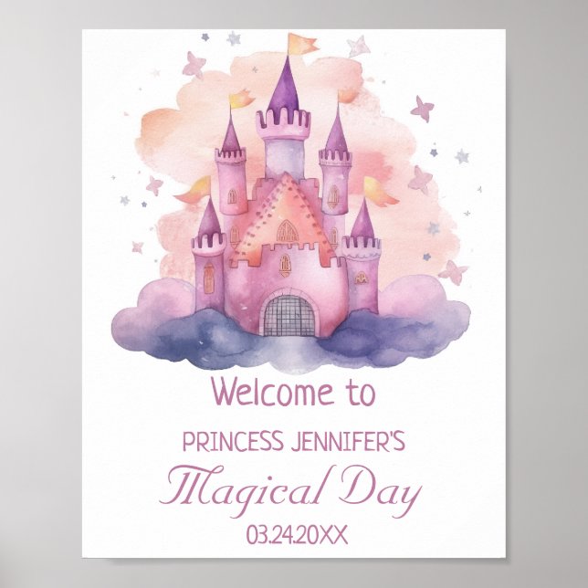 Niedliche Princess Burg Girl del Malcantone Poster (Vorne)
