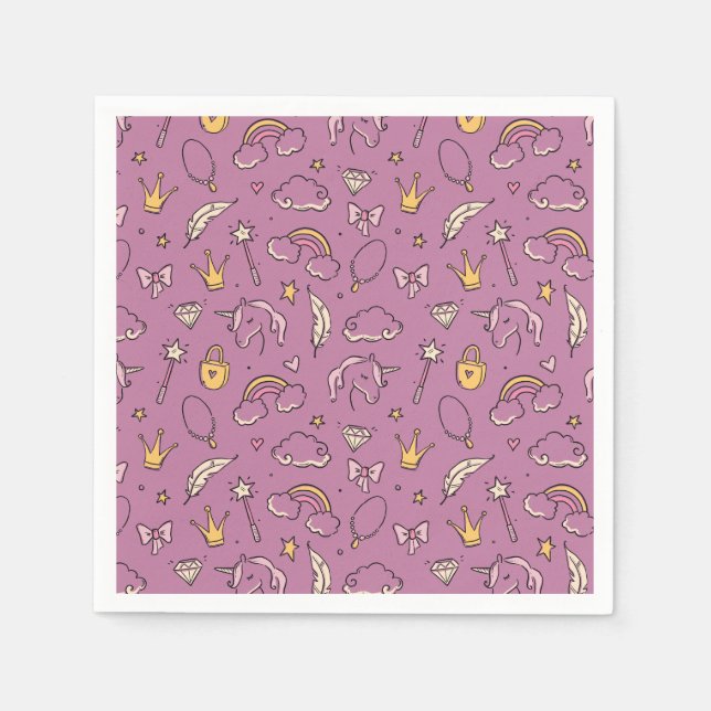 Niedliche Princess Burg Girl del Malcantone Serviette (Vorderseite)