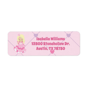 Niedliche Prinzessin Birthday Girl Pink Rücksendea