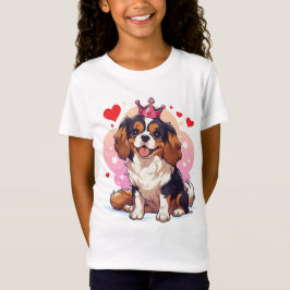 Niedliche Prinzessin Cavalier King Charles mit ein T-Shirt