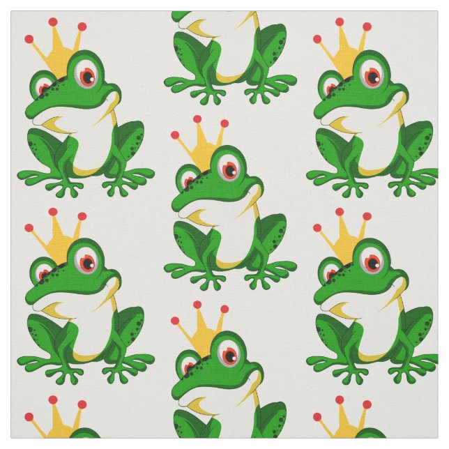Niedliche Prinzessin Frog. Krone.Grün Stoff (Muster)
