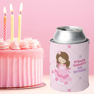 Niedliche Prinzessin Geburtstagsparty Pink benutze Dosenkühler