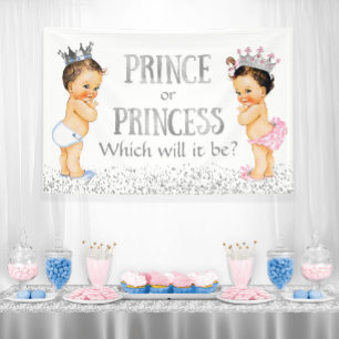 Niedliche Prinzessin Gender Reveal Baby Dusche Banner