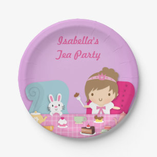 Niedliche Prinzessin Girls Tea Party Birthday Pappteller