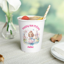 Niedliche Prinzessin in Whimsical Wonderland Paper Pappbecher