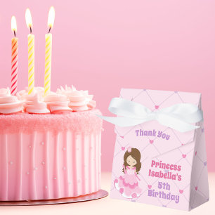 Niedliche Prinzessin Pink Lila Hearts Geburtstagsp Geschenkschachtel
