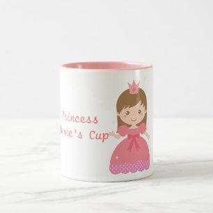 Niedliche Prinzessin, rosa für kleine Mädchen Zweifarbige Tasse