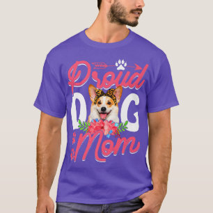 Niedliche Proud Corgi Dog Mama Feierliche Mutterta T-Shirt