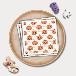 Niedliche Pumkin Halloween Kinderdusche Serviette