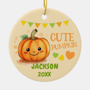 Niedliche Pumpkin Anpassbare Foto Ornament