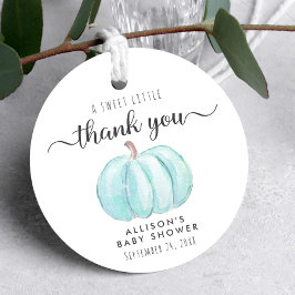 Niedliche Pumpkin Baby Boy Dusche Vielen Dank Geschenkanhänger