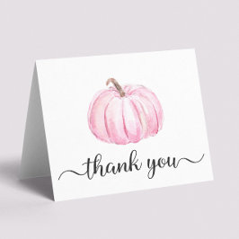 Niedliche Pumpkin Baby Dusche Dankeskarte