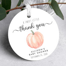 Niedliche Pumpkin Baby Dusche Vielen Dank