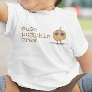 Niedliche Pumpkin-Crew für benutzerdefinierten Tex Baby T-shirt