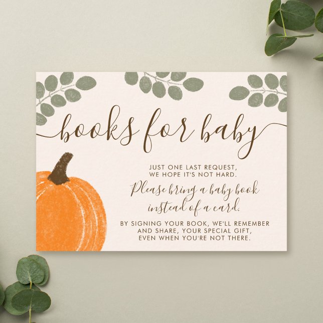 Niedliche Pumpkin Eucalyptus Fall Bücher für Baby Begleitkarte (Von Creator hochgeladen)