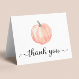 Niedliche Pumpkin Fall Baby Dusche Dankeskarte