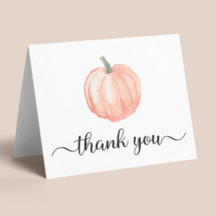 Niedliche Pumpkin Fall Baby Dusche Dankeskarte