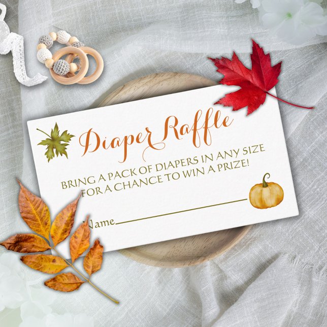 Niedliche Pumpkin Fall Baby Duschkabine Windelwann Begleitkarte (Von Creator hochgeladen)