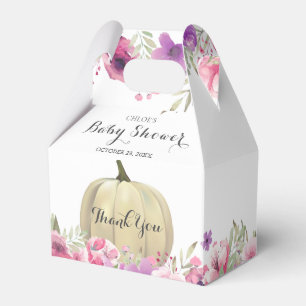 Niedliche Pumpkin Floral Vielen Dank Baby Dusche Geschenkschachtel