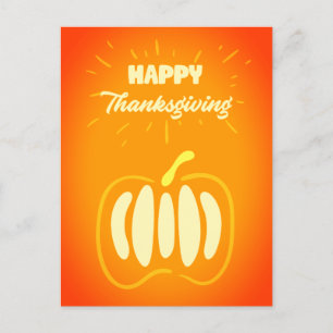 Niedliche Pumpkin Happy Thanksgiving Typografie Feiertagspostkarte