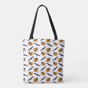 Niedliche Pumpkin Kürbislaterne Bat Black Orange