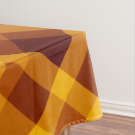 Niedliche Pumpkin Orange Kariert große Tablette Tischdecke