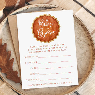 Niedliche Pumpkin Pie Baby Shooting Game Card Einladung