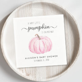 Niedliche Pumpkin Watercolor Girl Babydusche Serviette