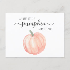 Niedliche Pumpkin Watercolor Kinderdusche Einladungspostkarte