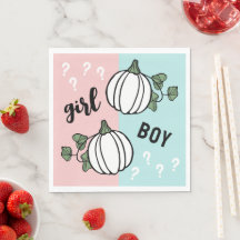 Niedliche Pumpkins-Girl- oder Boy-Gender-Enthüllun