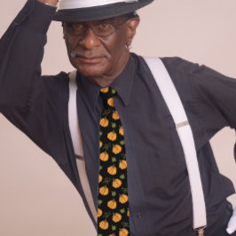 Niedliche Pumpkins Halloween Black Krawatte