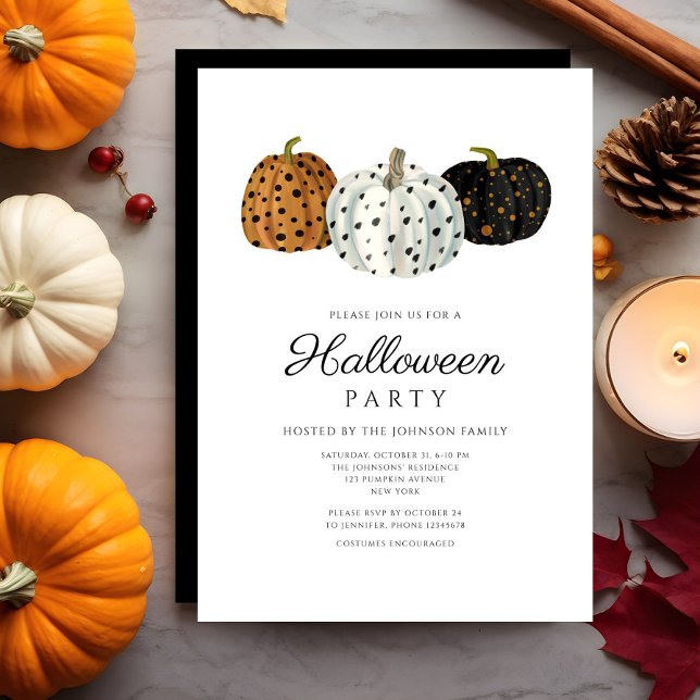 Niedliche Pumpkins Halloween Einladung (Cute Pumpkins Halloween Invitation)