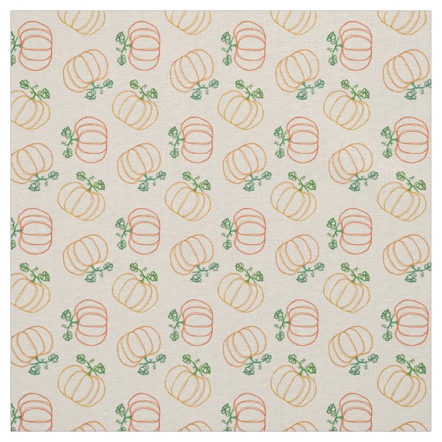 Niedliche Pumpkins Muster Herbst Erntedank Stoff (Muster)