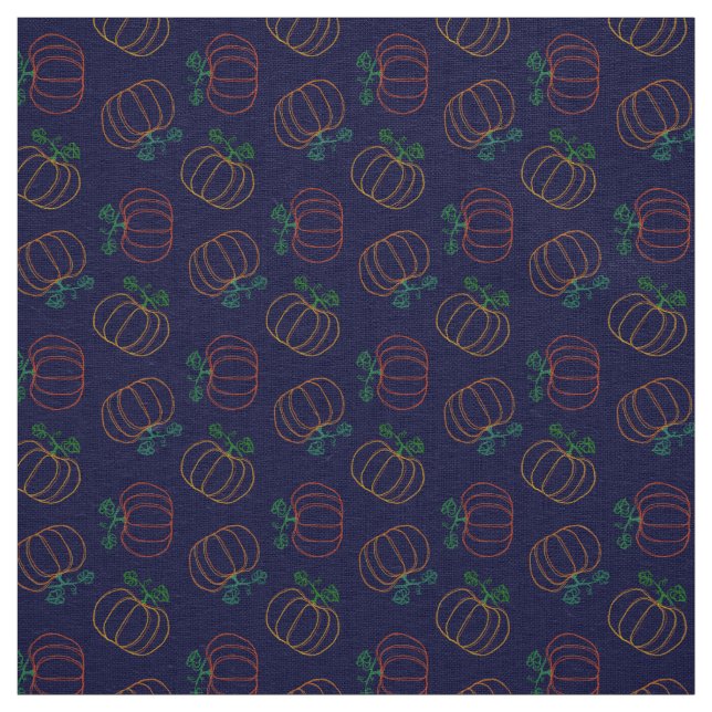 Niedliche Pumpkins Muster Herbst Erntedank Stoff (Muster)