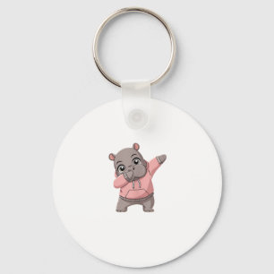 Niedliche Pygmäen Hippo Kinder Mädchen Jungen Dabb Schlüsselanhänger