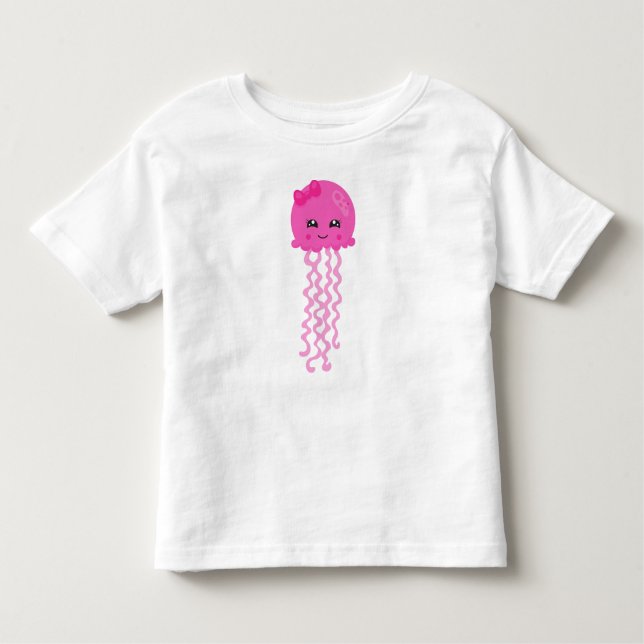 Niedliche Quallen, kleine Quallen, rosa Quallen Kleinkind T-shirt (Vorderseite)