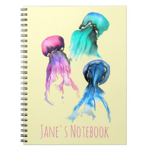 Niedliche Quallen-Trio Aquarellkunst Notizblock
