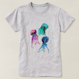 Niedliche Quallen-Trio Aquarellkunst T-Shirt