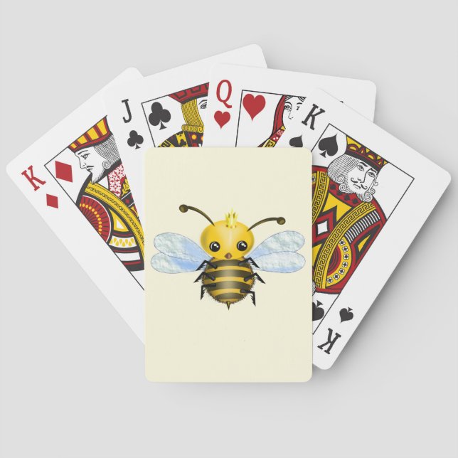 Niedliche Queen Bee Playing Cards Spielkarten (Rückseite)