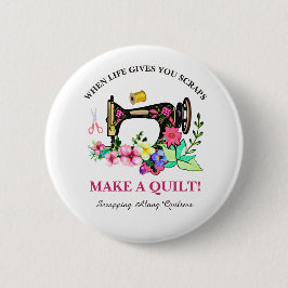 Niedliche Quiltergruppe Button
