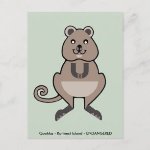 Niedliche QUOKKA - Wildfauna - Marsupal - Australi Postkarte