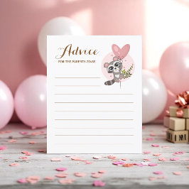 Niedliche Raccoon Baby Shower Game-Ratschläge für 