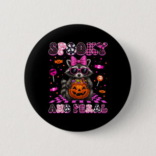 Niedliche Raccoon Halloween Kostüme W Button