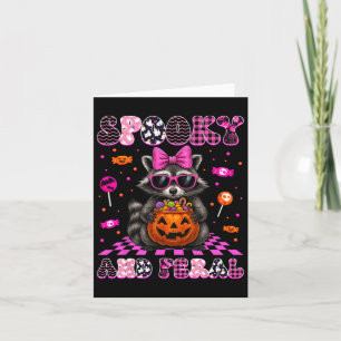 Niedliche Raccoon Halloween Kostüme W Karte